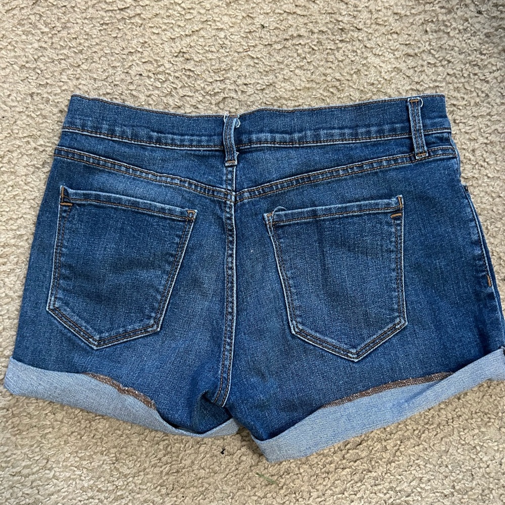 Old Navy Women's Dark Blue Jean Shorts - Picture 3 of 5